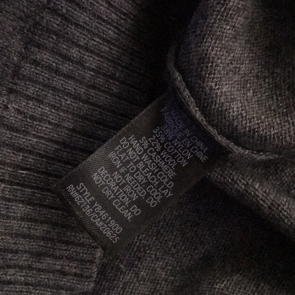 Guess cashmere sweater camisole S grey sequin strapless option soft fitted NEW - Picture 8 of 9